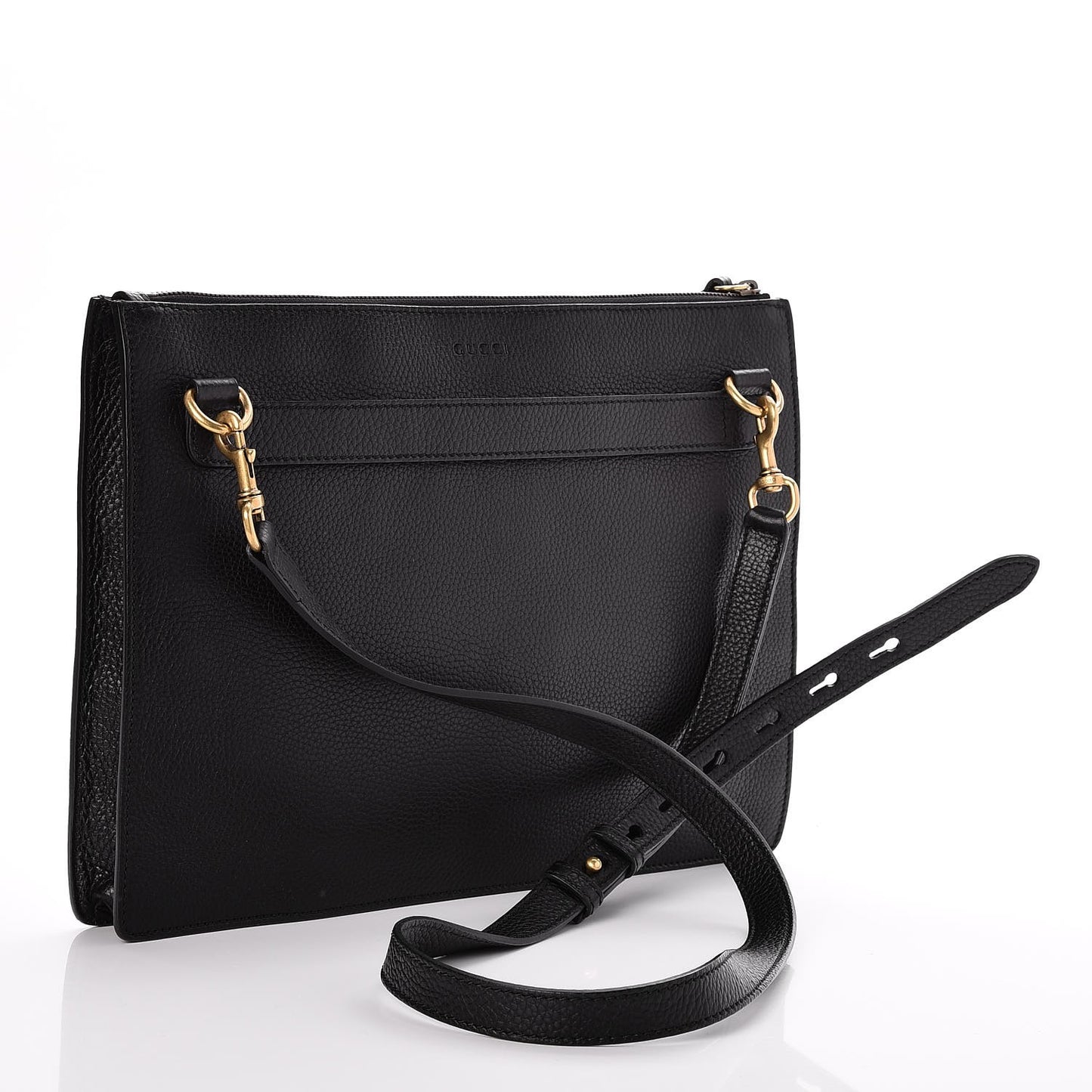 Calfskin Kingsnake Print Messenger Black