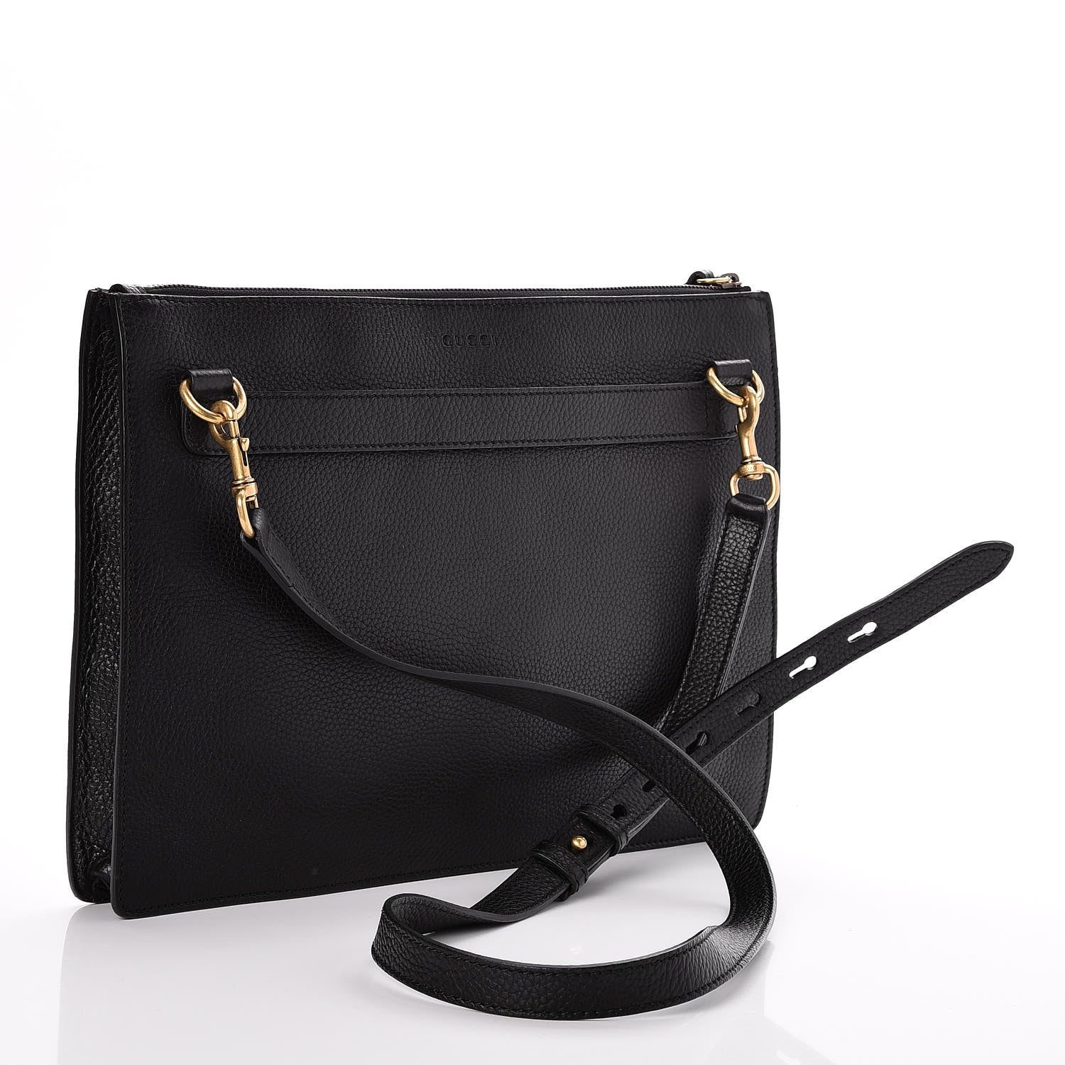 Gucci Calfskin Kingsnake Print Messenger Black 3 of 7