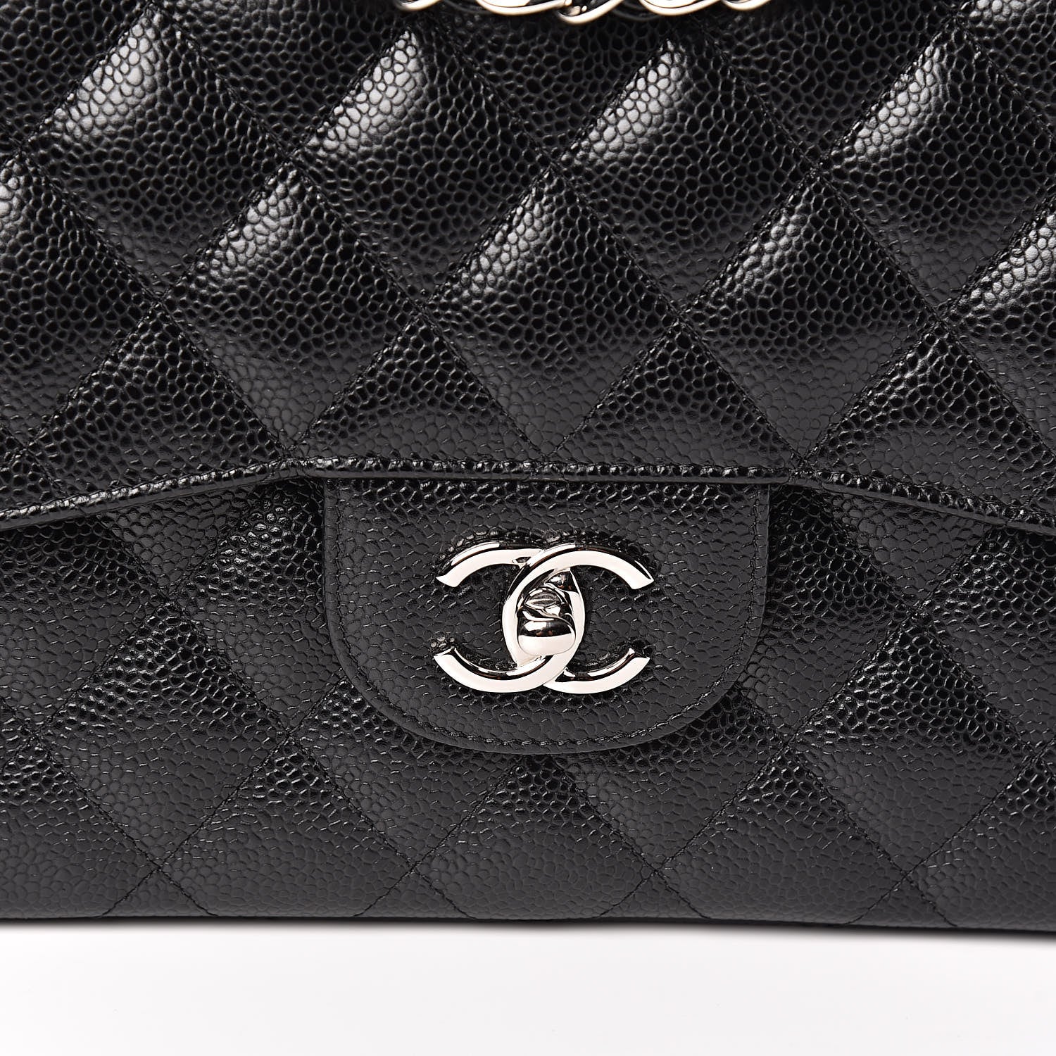 Chanel Caviar Quilted Jumbo Double Flap Black 11 of 12