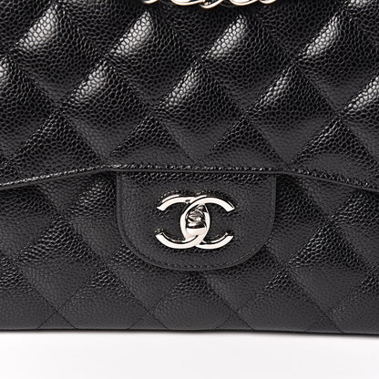 Chanel Caviar Quilted Jumbo Double Flap Black 11 of 12