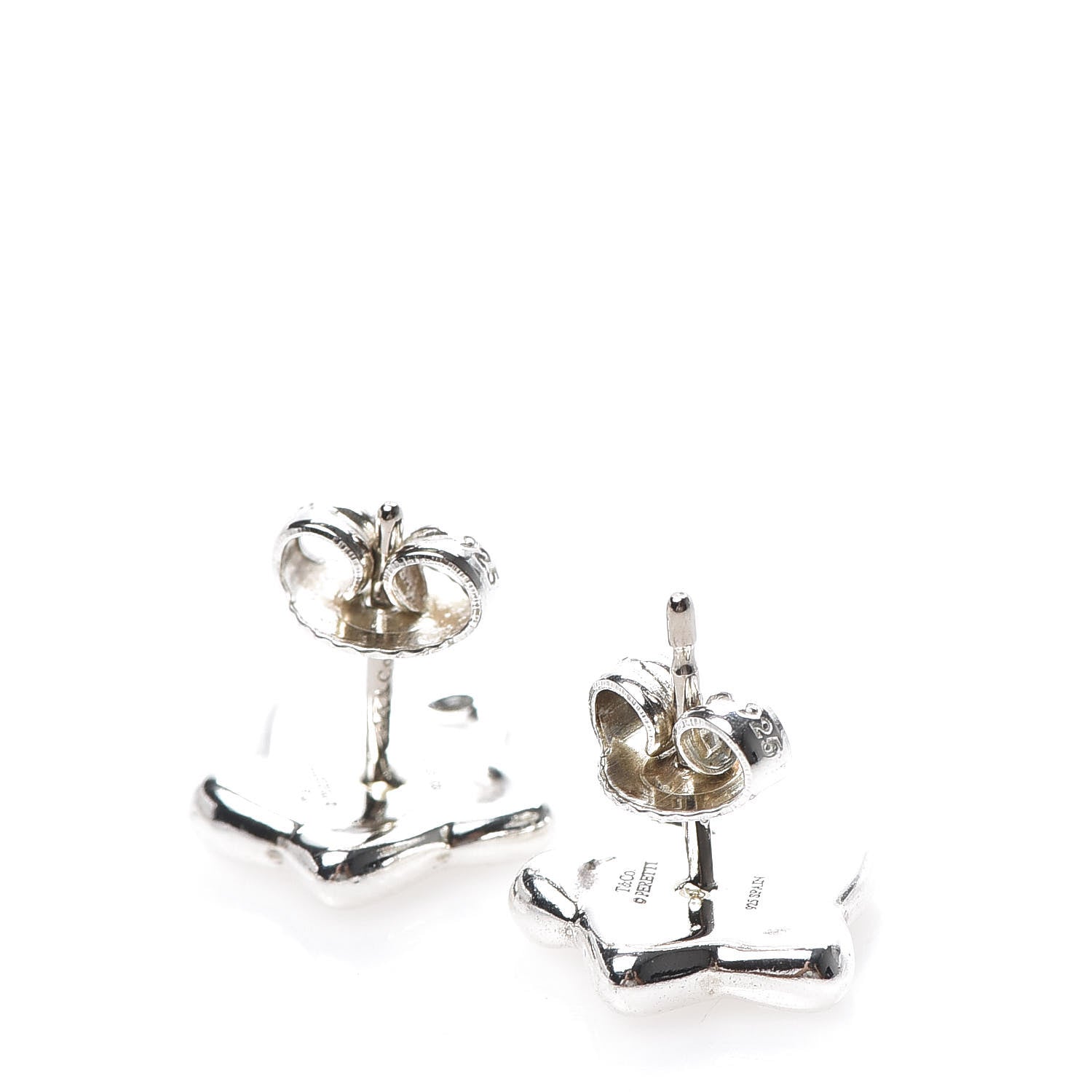 Tiffany Sterling Silver Elsa Peretti Star Earrings 3 of 4