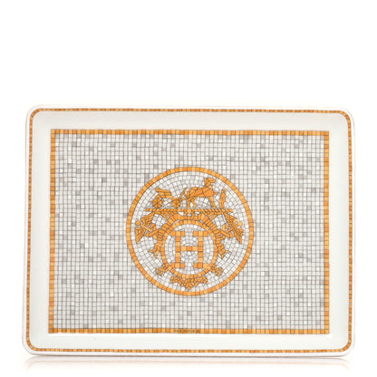Hermes Porcelain Mosaique au 24 Gold Sushi Plate 1 of 9