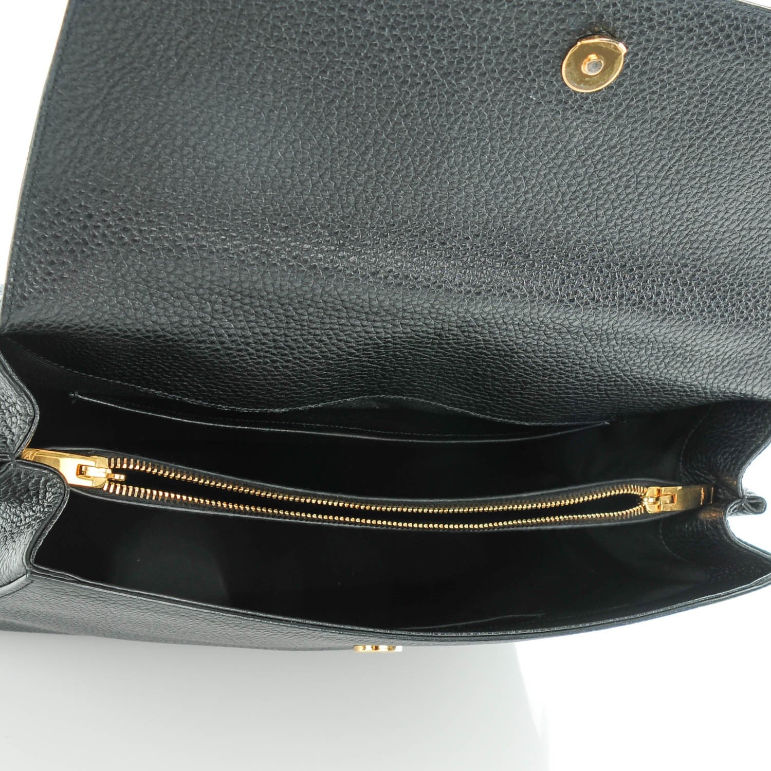Saint Laurent Grained Calfskin Medium Moujik Top Handle Bag Black 5 of 7