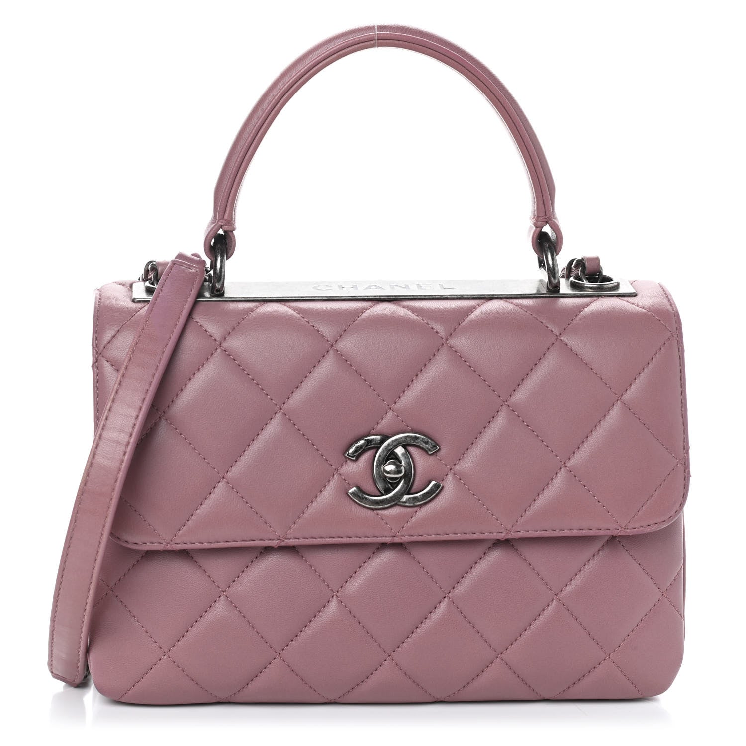 Chanel Lambskin Quilted Small Trendy CC Flap Dual Handle Bag Light Purple 1 of 10