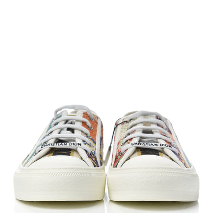 Christian Dior Canvas Embroidered Womens Walk'N'Dior Low Top Sneakers 37.5 Multicolor 2 of 8