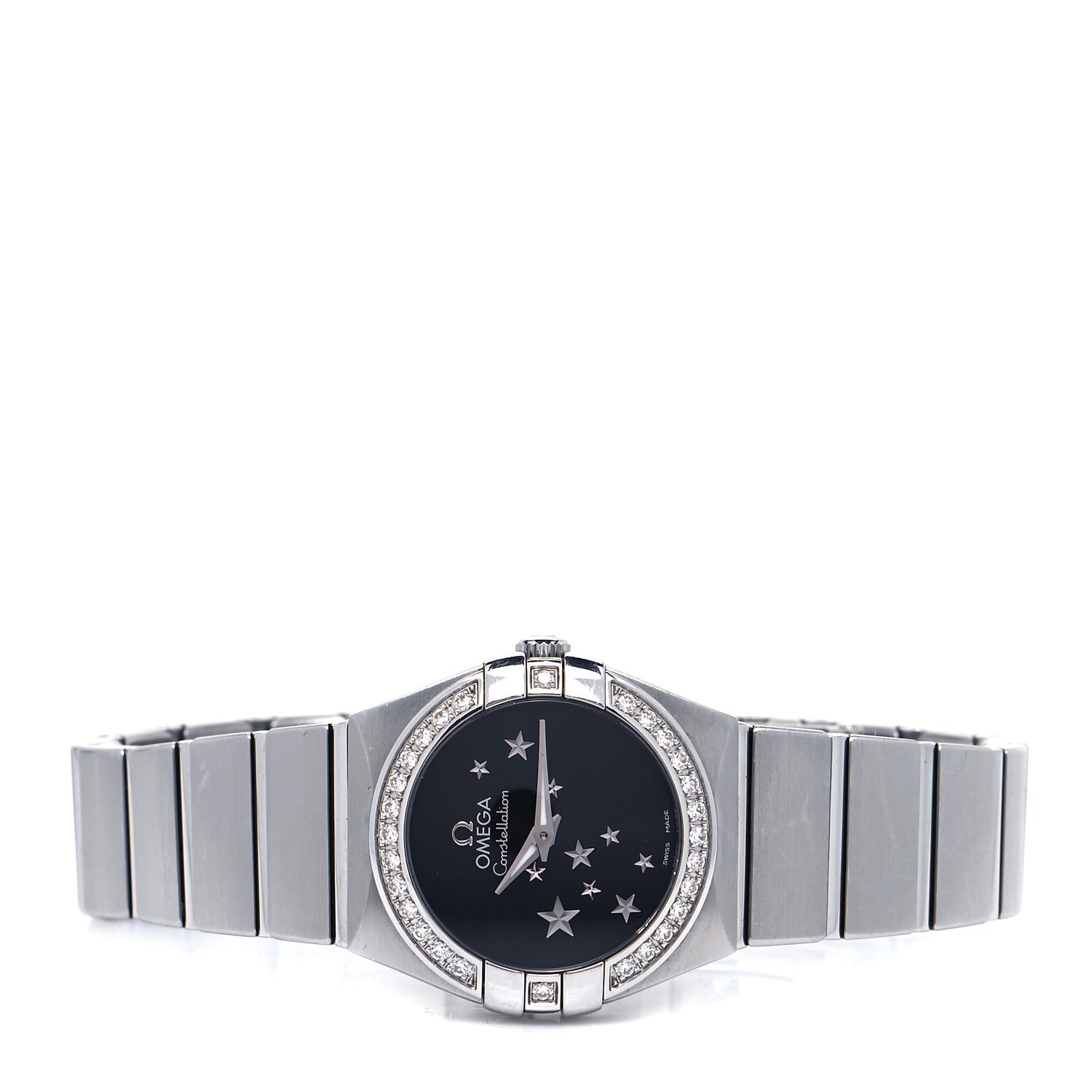 Omega Stainless Steel Diamond Bezel 24mm Constellation Quartz Watch Black 123.15.24.60.01.001 2 of 4