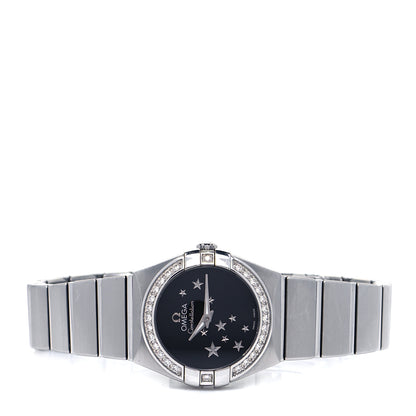 Omega Stainless Steel Diamond Bezel 24mm Constellation Quartz Watch Black 123.15.24.60.01.001 2 of 4