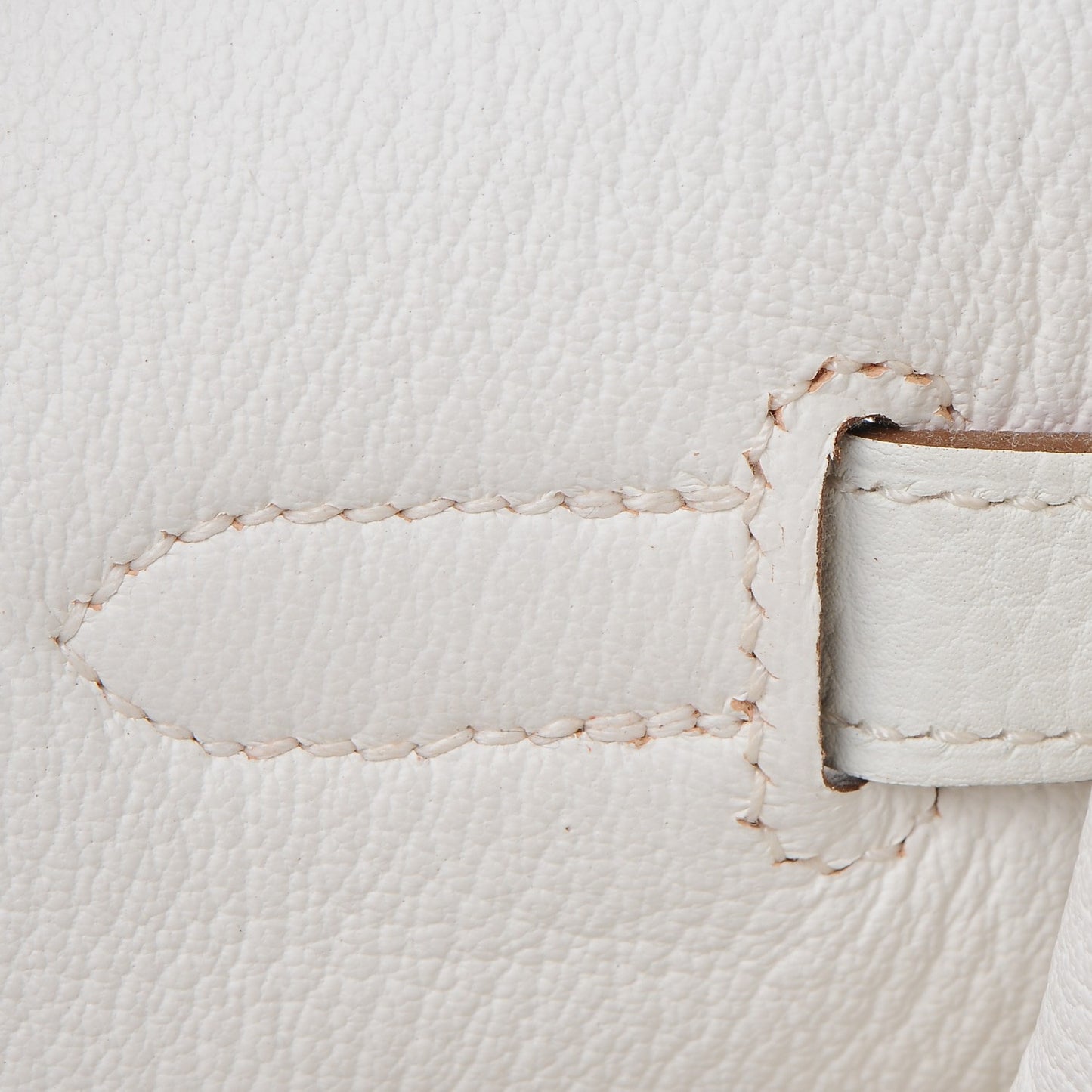 Togo Horseshoe Birkin 35 Sanguine White