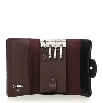 Chanel Caviar Quilted Classic 4 Key Holder Wallet Black 6 of 9