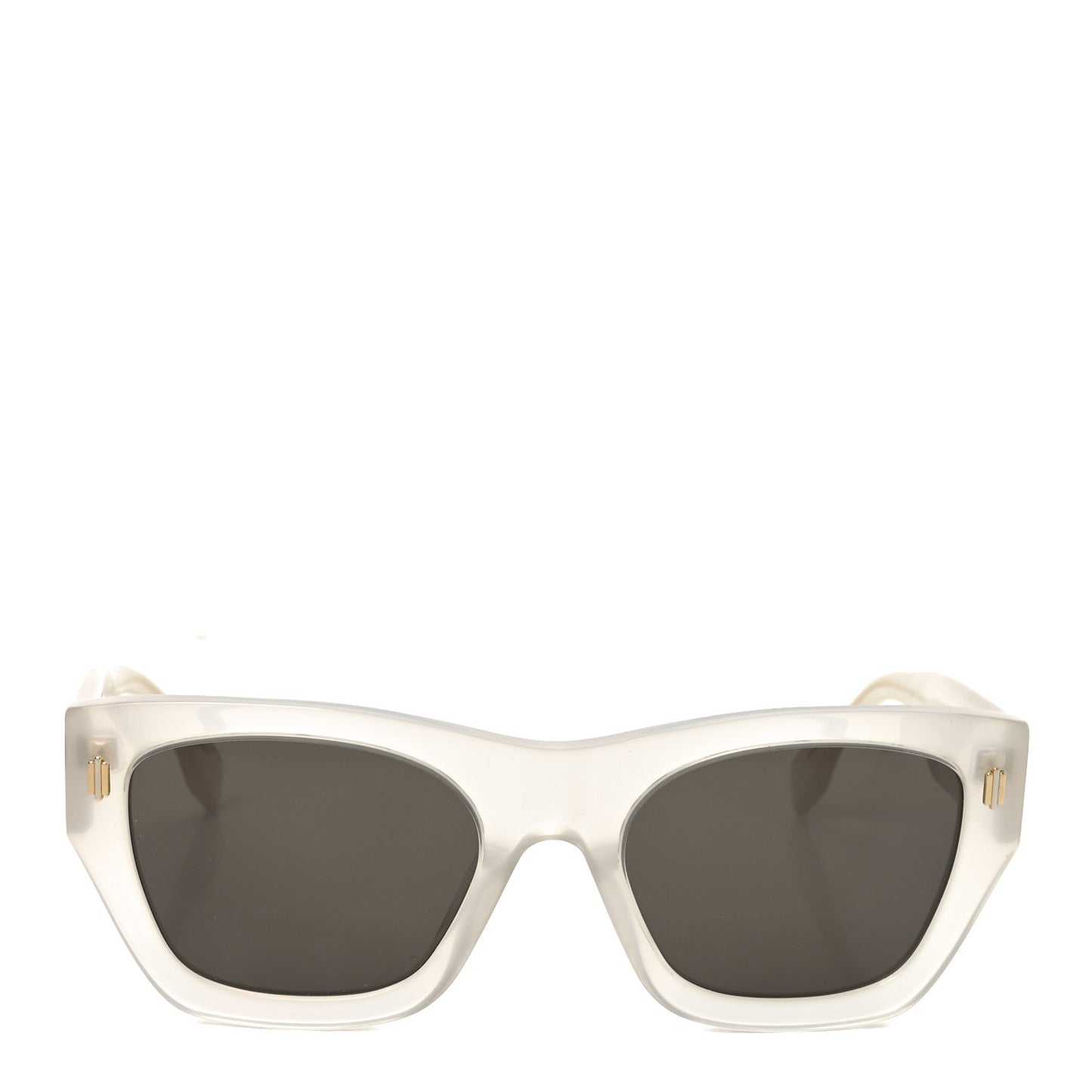 Acetate Fendi Roma Square Sunglasses FE40100I White