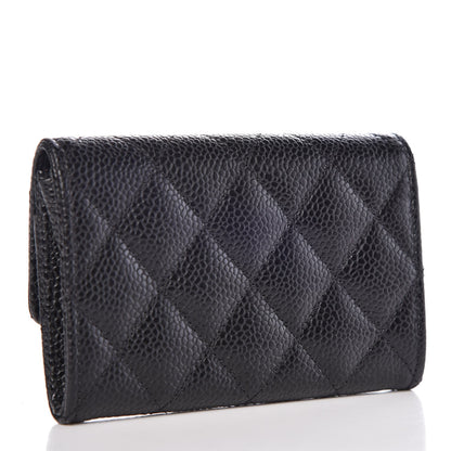 Chanel Caviar Quilted Flap Card Holder Black 3 of 9