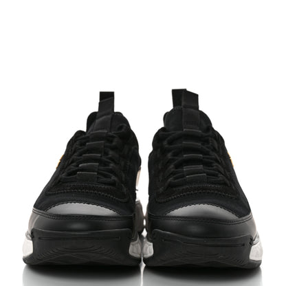 Chanel Velvet Calfskin Mixed Fibers CC Sneakers 37.5 Black 2 of 9