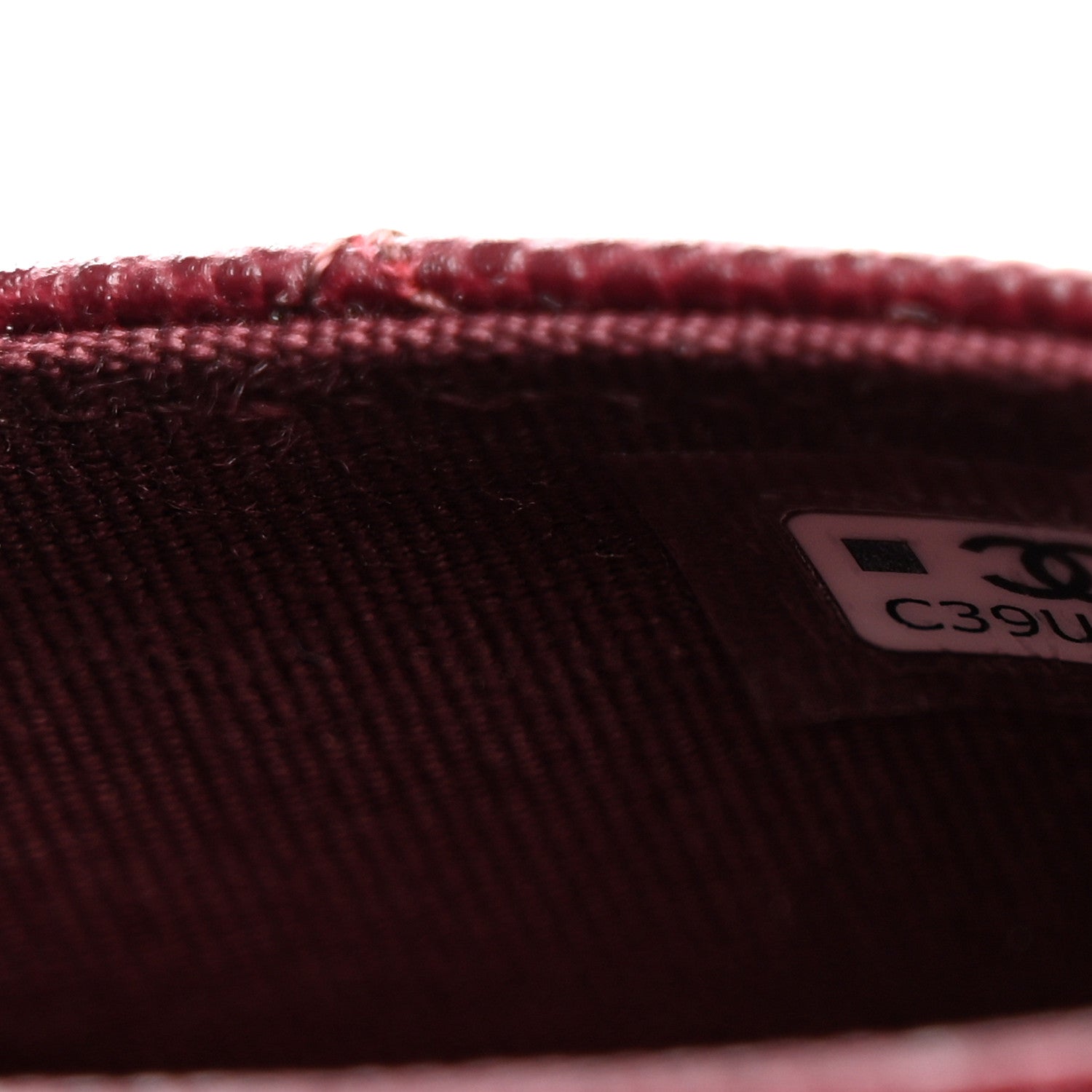 Chanel Caviar Quilted Flap Card Holder Wallet Burgundy 8 of 9