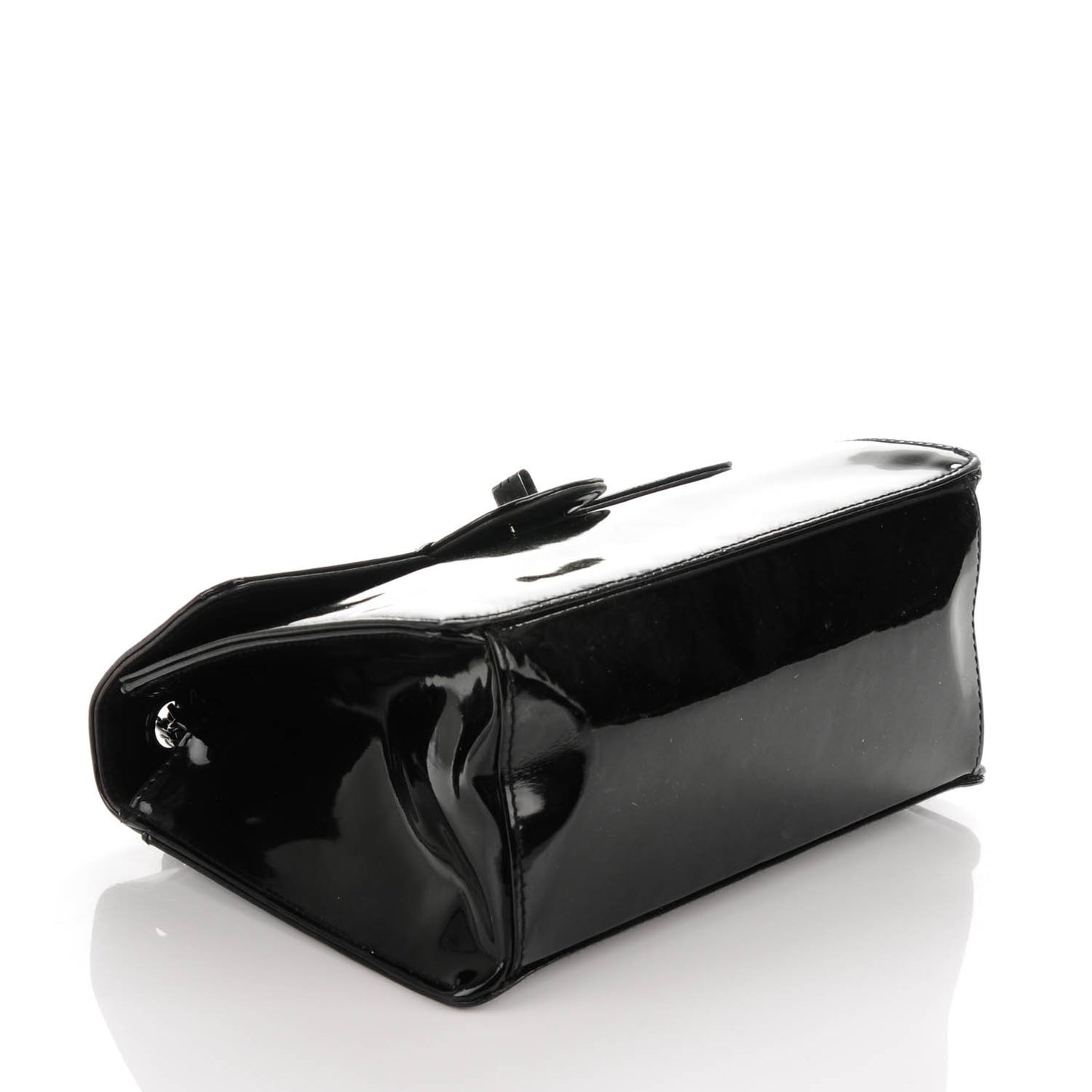Patent Small Mademoiselle Single Flap So Black