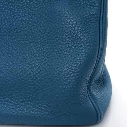 Hermes Taurillon Clemence BIRKIN 35 Blue Jean 11 of 13