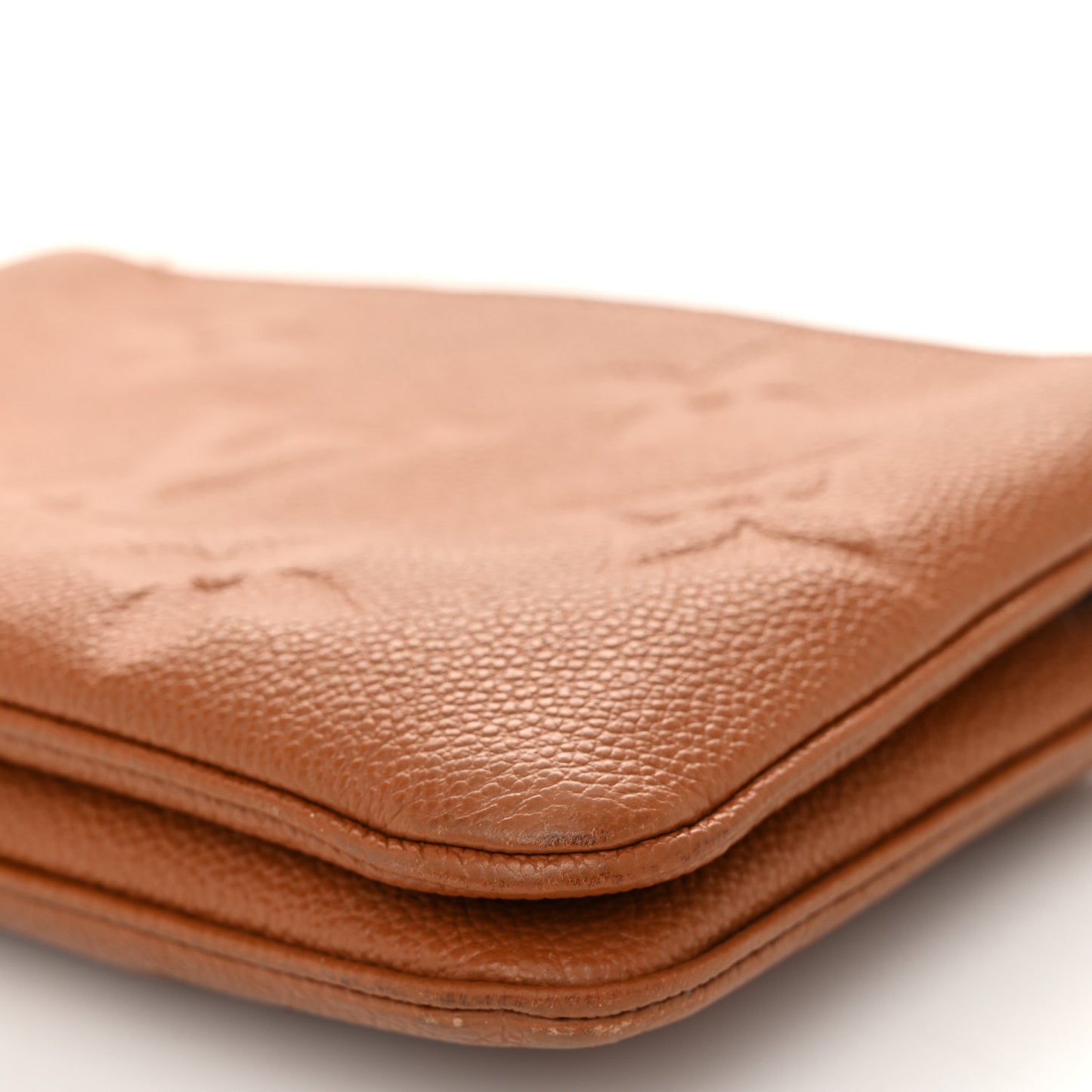 Empreinte Monogram Giant Double Zip Pochette Caramel