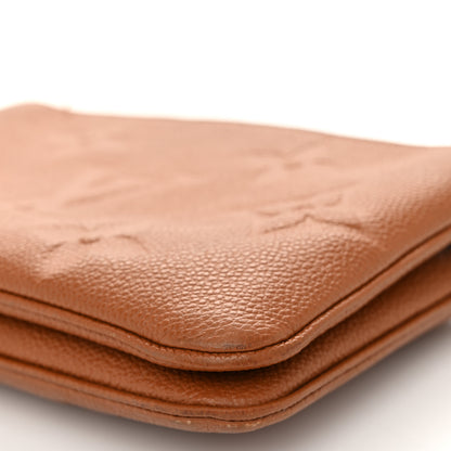Louis Vuitton Empreinte Monogram Giant Double Zip Pochette Caramel 11 of 12