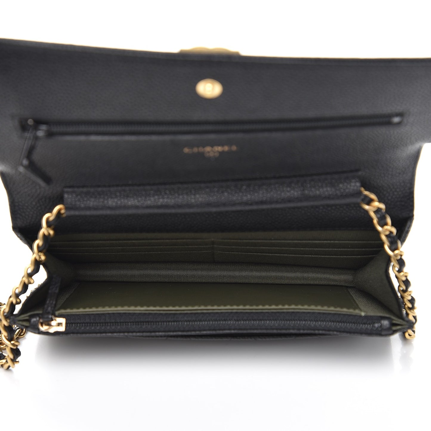 Caviar Quilted Boy Wallet On Chain WOC Black