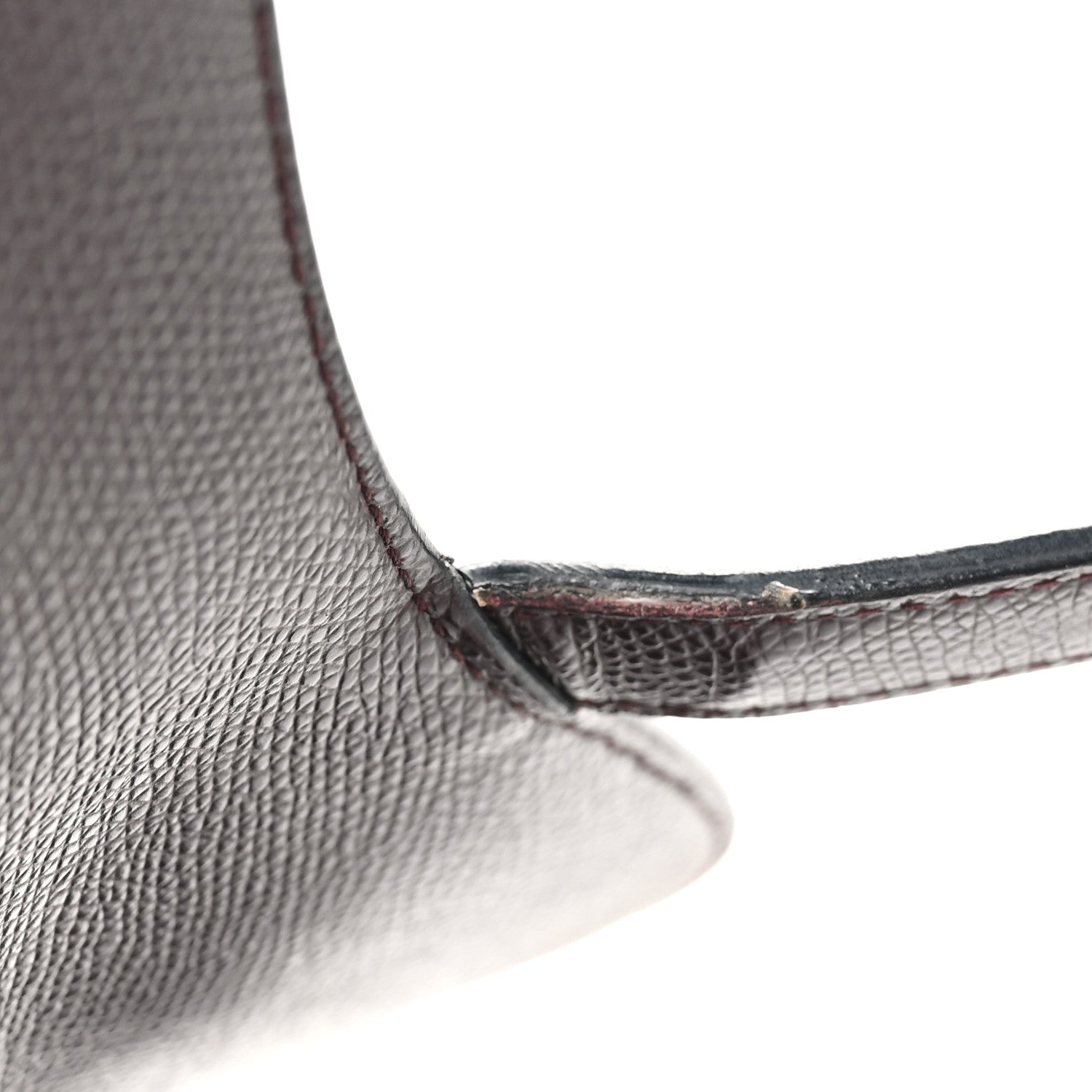 Christian Dior Grained Calfskin Saddle Bag Burgundy 11 of 13