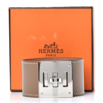 Hermes Tadelakt Kelly Dog Bracelet Etoupe 5 of 5