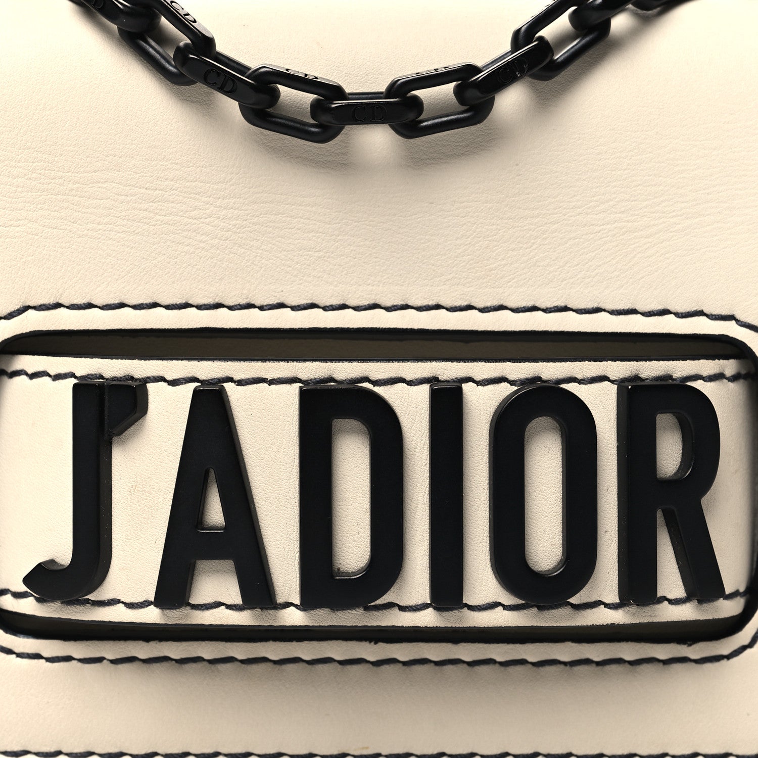Christian Dior Calfskin J'Adior Chain Flap Bag Beige Black 7 of 13