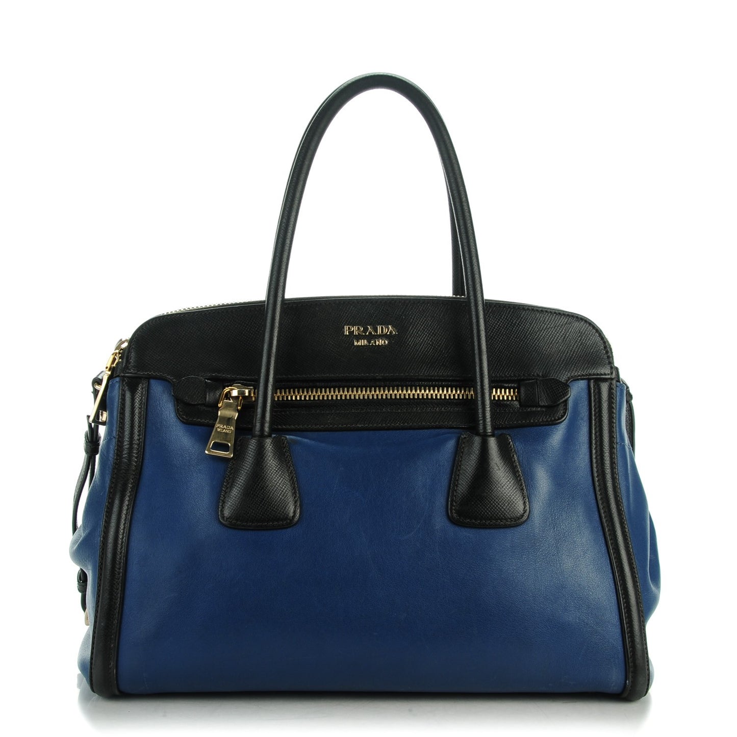 Saffiano Vitello Bi-Color Large Double Zip Tote