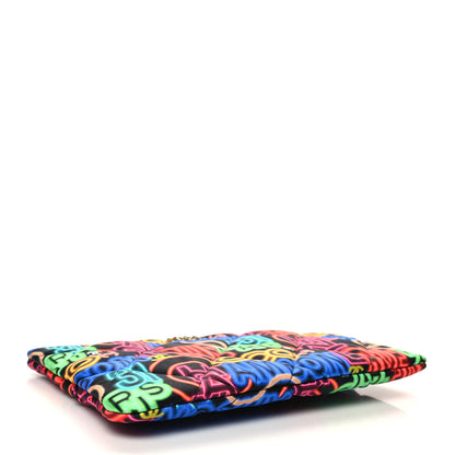 Chanel Fabric Quilted Neon Graffiti O Case Black Multicolor 4 of 10