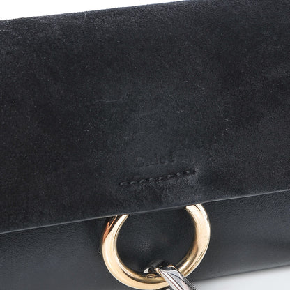 Chloe Suede Calfskin Mini Faye Shoulder Bag Black 8 of 8