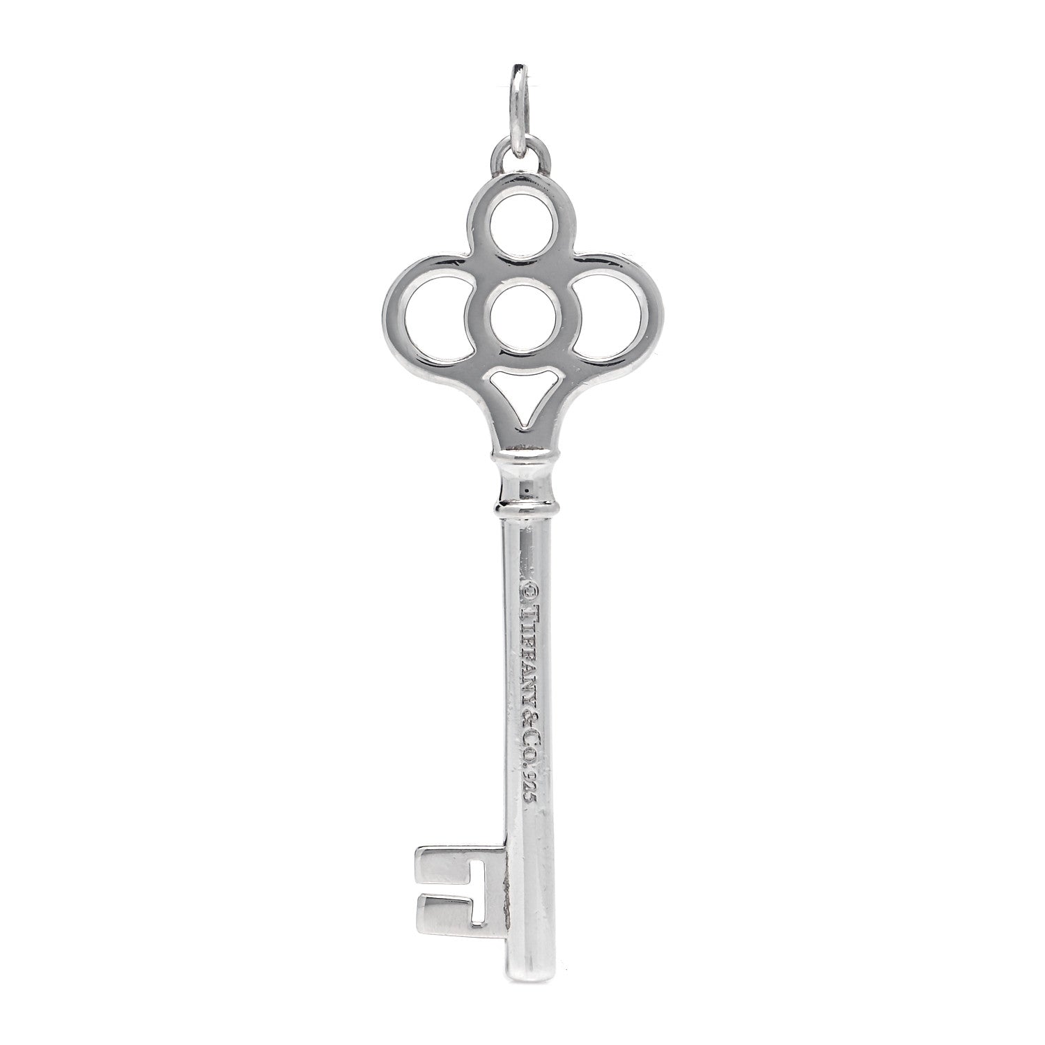Tiffany Sterling Silver Large Crown Key Pendant 3 of 4