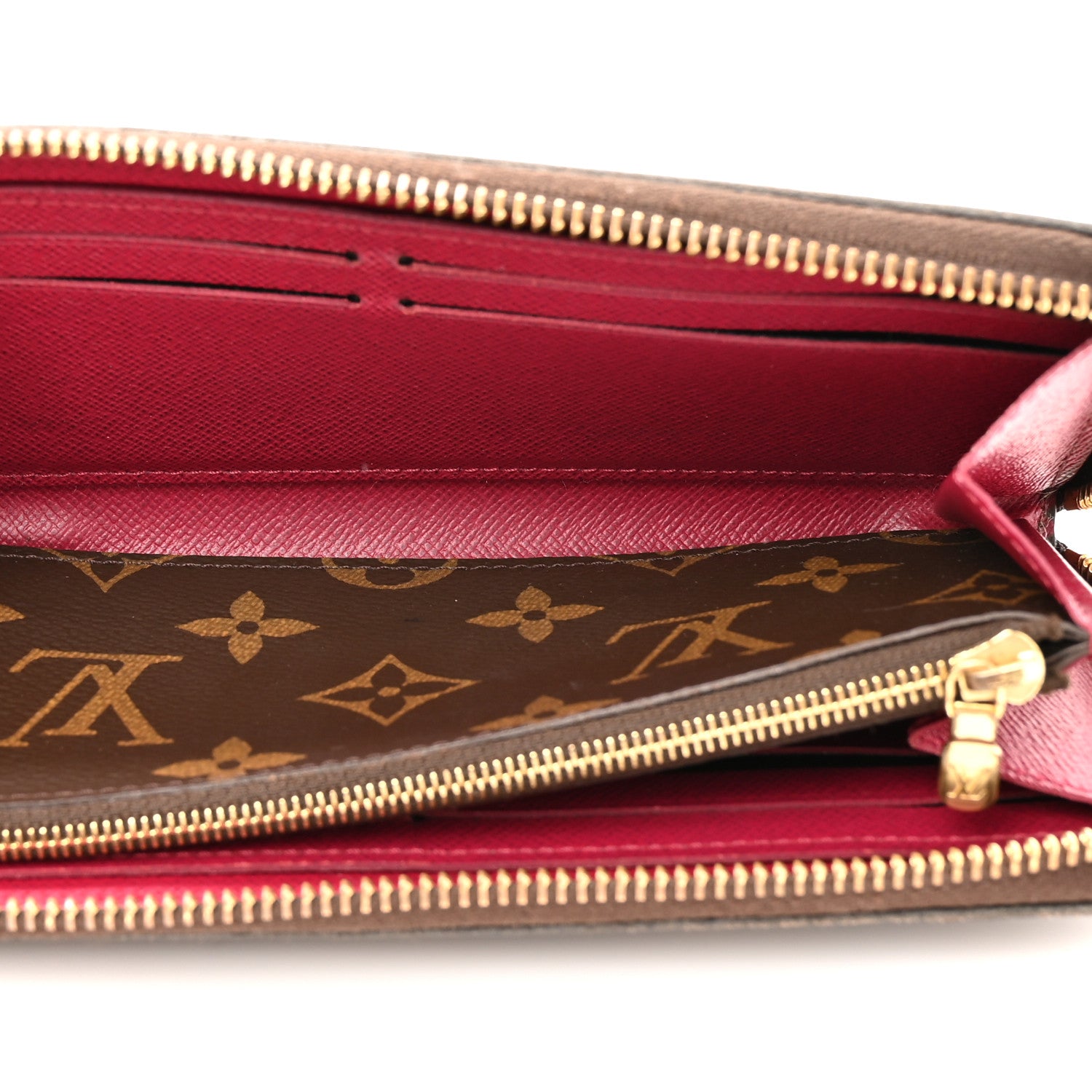 Louis Vuitton Monogram Clemence Wallet Fuchsia 5 of 14