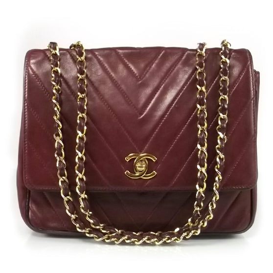 Lambskin Chevron Flap