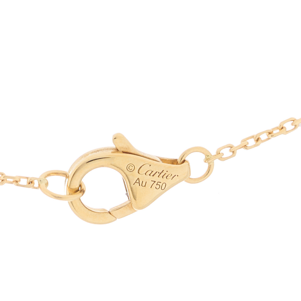 Cartier 18K Yellow Gold Diamond Mother of Pearl XS Amulette de Cartier Pendant Necklace 4 of 4