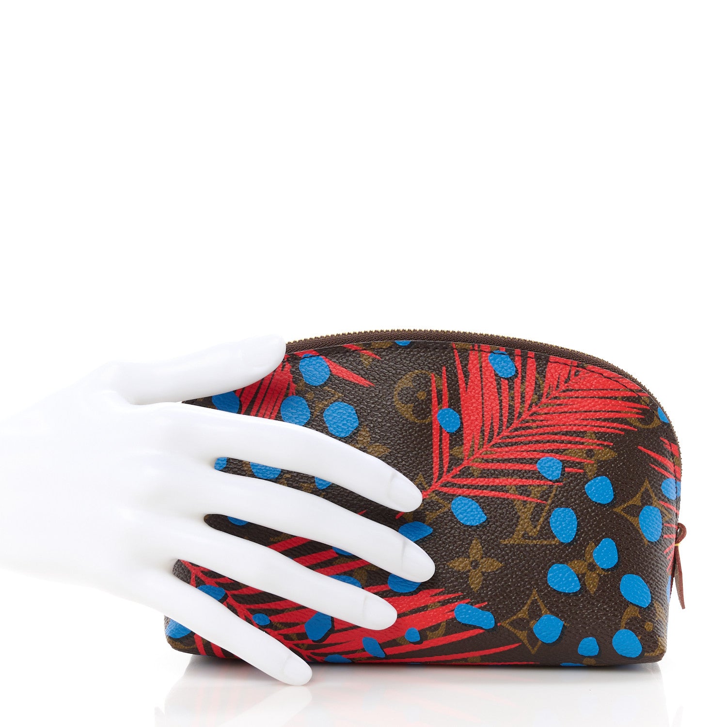 Louis Vuitton Monogram Jungle Dots Cosmetic Pouch Coquelicot Denim 2 of 10