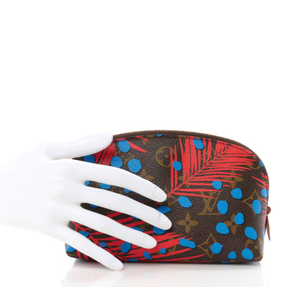 Louis Vuitton Monogram Jungle Dots Cosmetic Pouch Coquelicot Denim 2 of 10