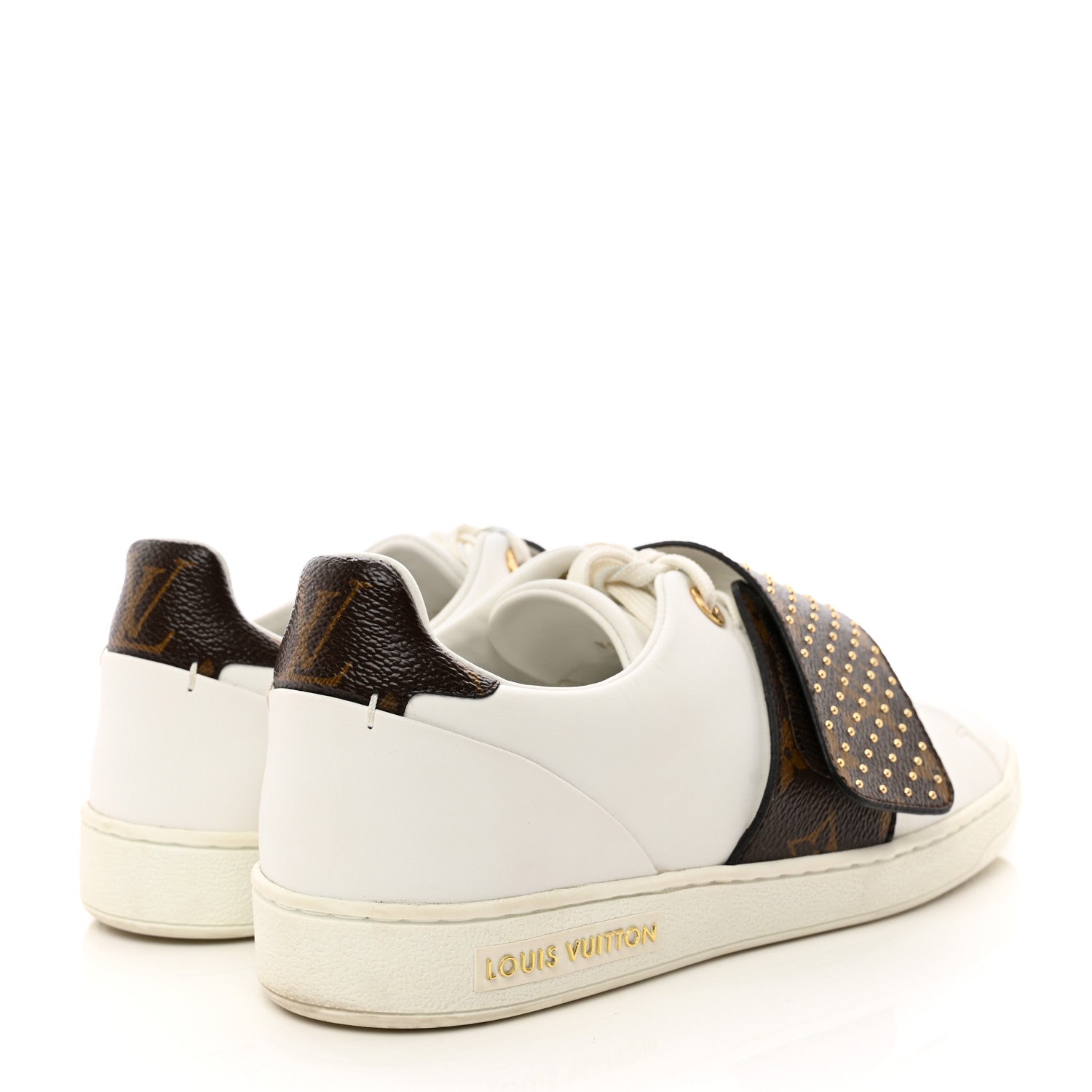 Louis Vuitton Calfskin Monogram Studded Frontrow Sneaker 38 5 of 14