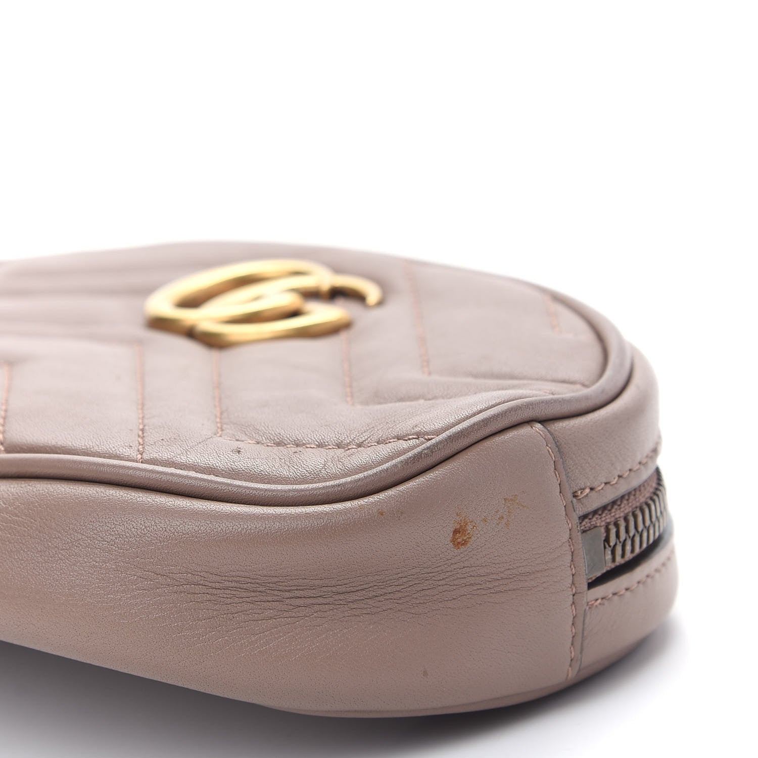 Gucci Calfskin Matelasse GG Marmont Belt Bag 95 38 Porcelain Rose 10 of 11