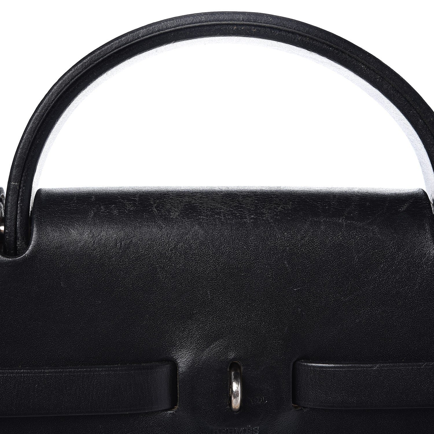 Hermes Toile Vache Calfskin Herbag 39 MM Natural Black 14 of 19