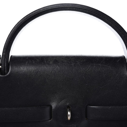 Hermes Toile Vache Calfskin Herbag 39 MM Natural Black 14 of 19