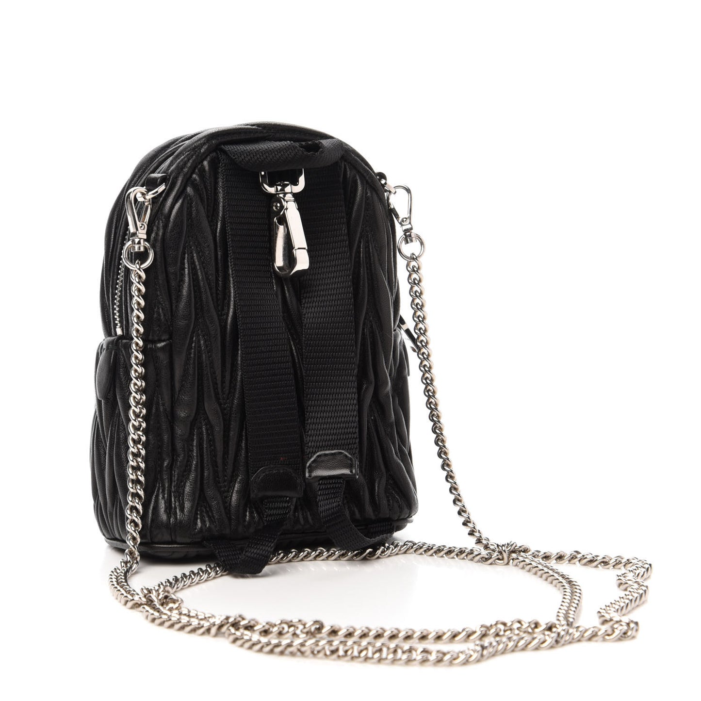 Nappa Matelasse Mini Backpack Black