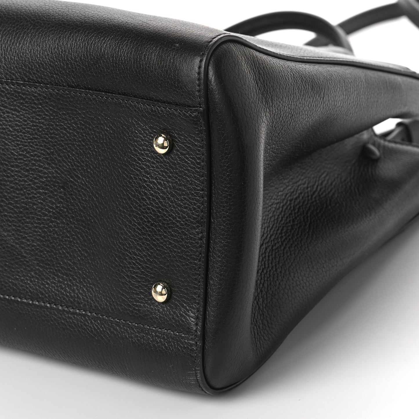 Grained Calfskin Large Neo Executive Shopper Tote Black