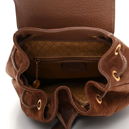 Gucci Suede Calfskin Bamboo Backpack Brown 5 of 10