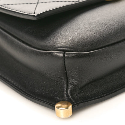Chanel Calfskin Stitched Flap Black 9 of 10