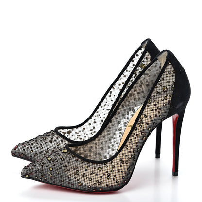 Christian Louboutin Tulle Glitter Follies Lace 100 Pumps 36 Black 3 of 11