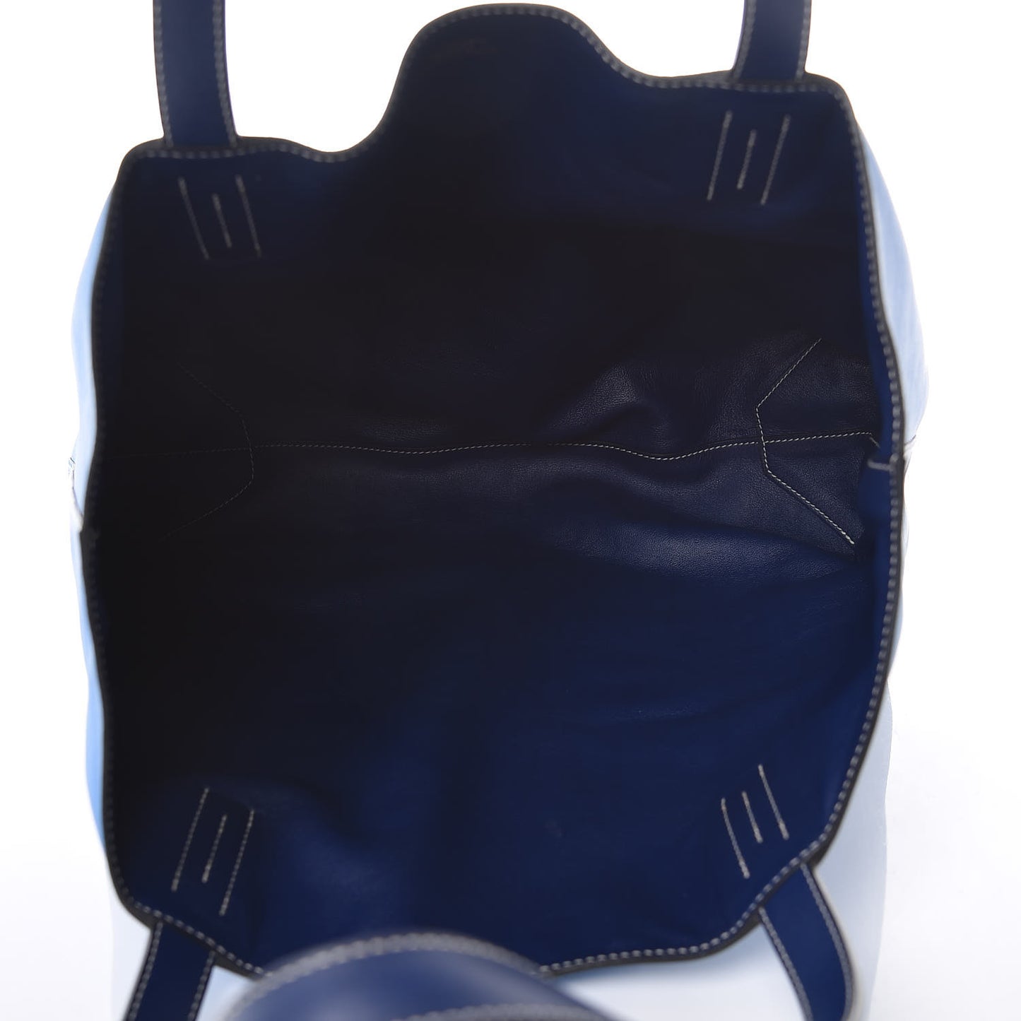 Veau Sikkim Double Sens 45 Tote Bleu Sapphire Paradis