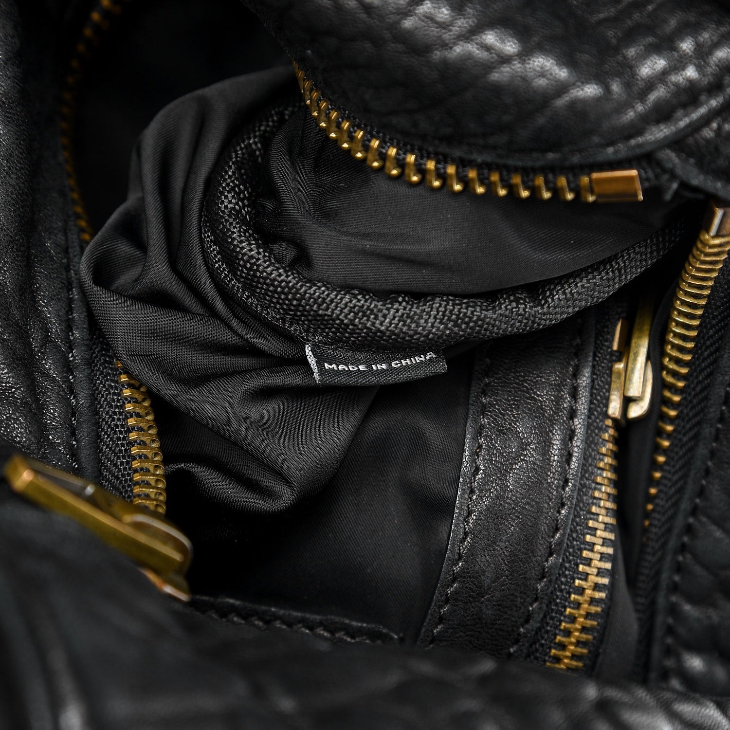 Alexander Wang Pebbled Lambskin Rocco Black Gold Hardware 8 of 13