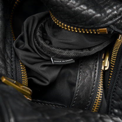 Alexander Wang Pebbled Lambskin Rocco Black Gold Hardware 8 of 13