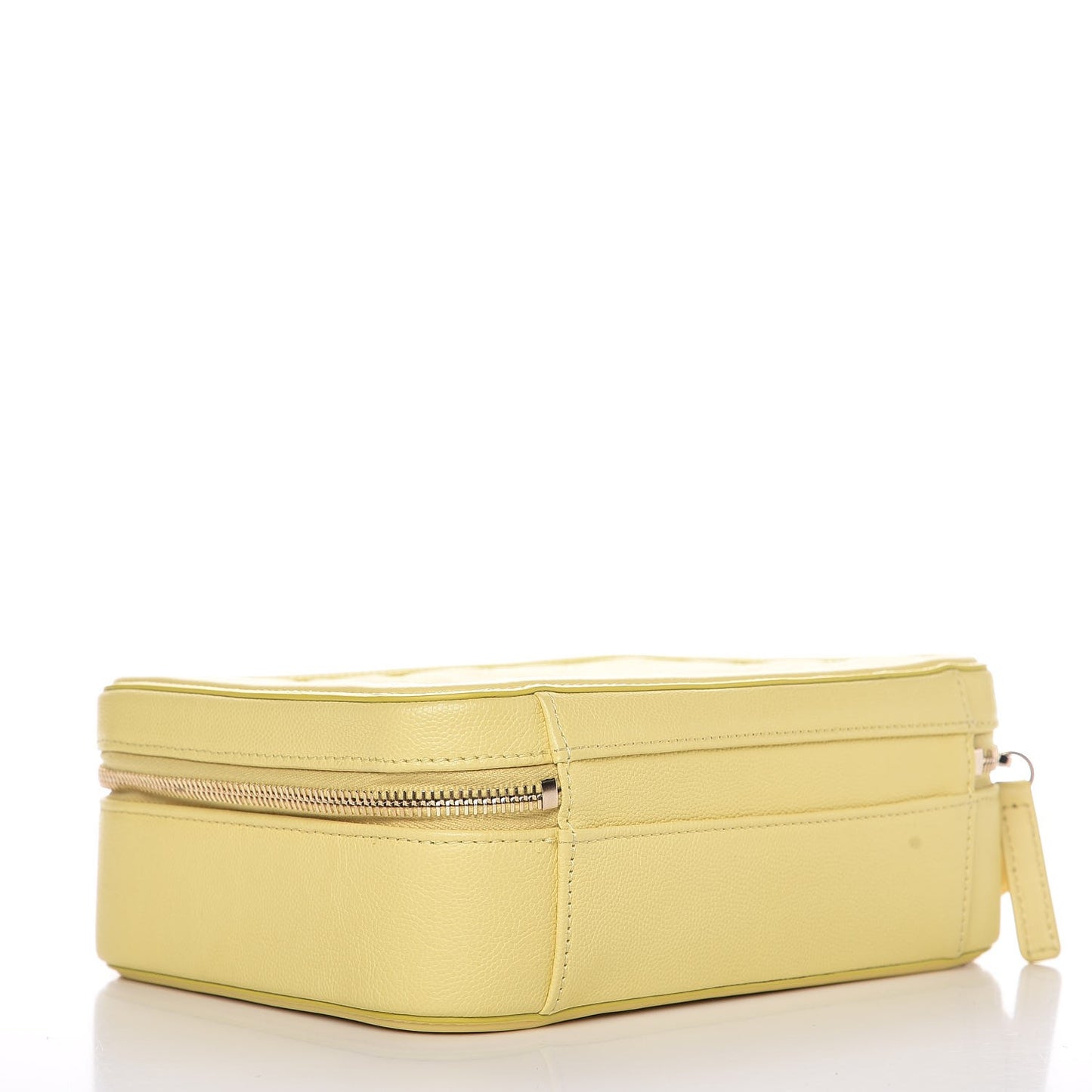 Caviar Quilted Medium CC Filigree Vanity Case Yellow