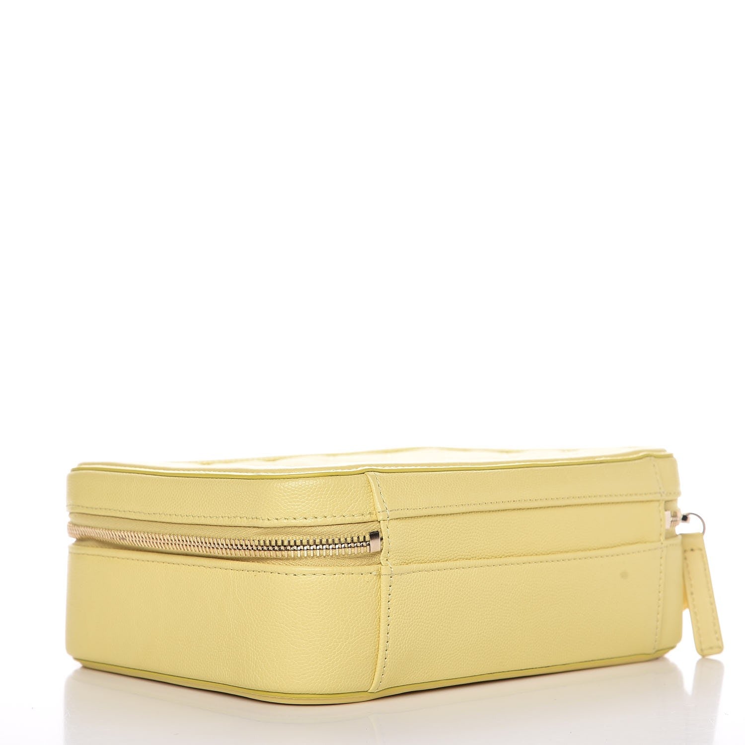 Chanel Caviar Quilted Medium CC Filigree Vanity Case Yellow 4 of 7