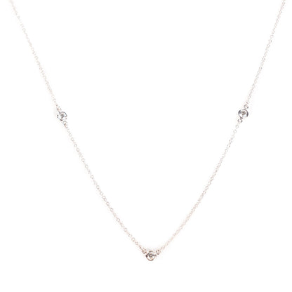 Tiffany Platinum 3 Station Diamonds by the Yard Necklace 1 of 6