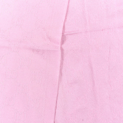 Gucci Wool Silk GG Monogram GGNat Scarf Rose 3 of 5